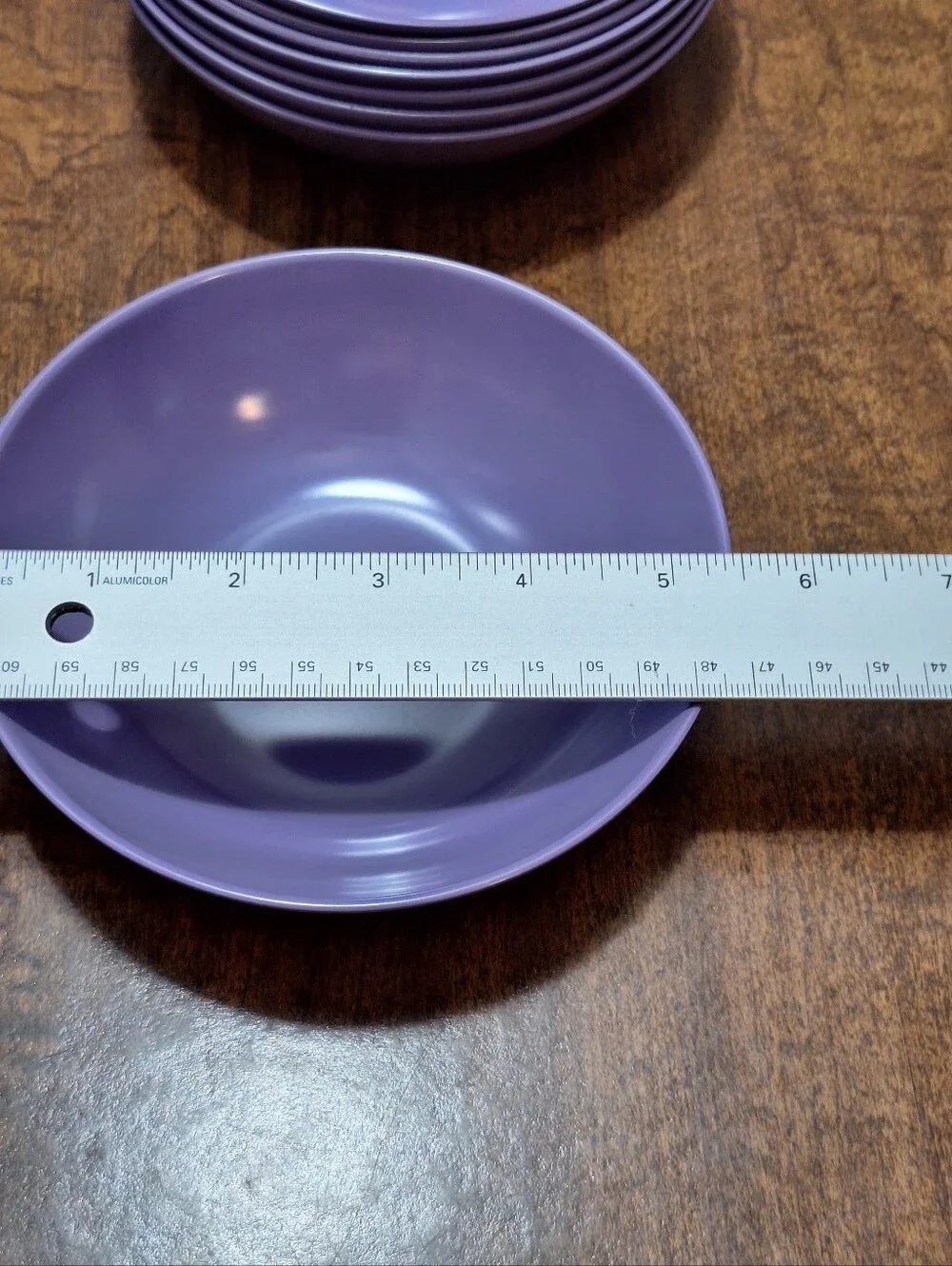 Vtg MCM Retro Purple Lilac Melmac Melamine 16 Pieces 8 Bowls 8 Dessert Plates
